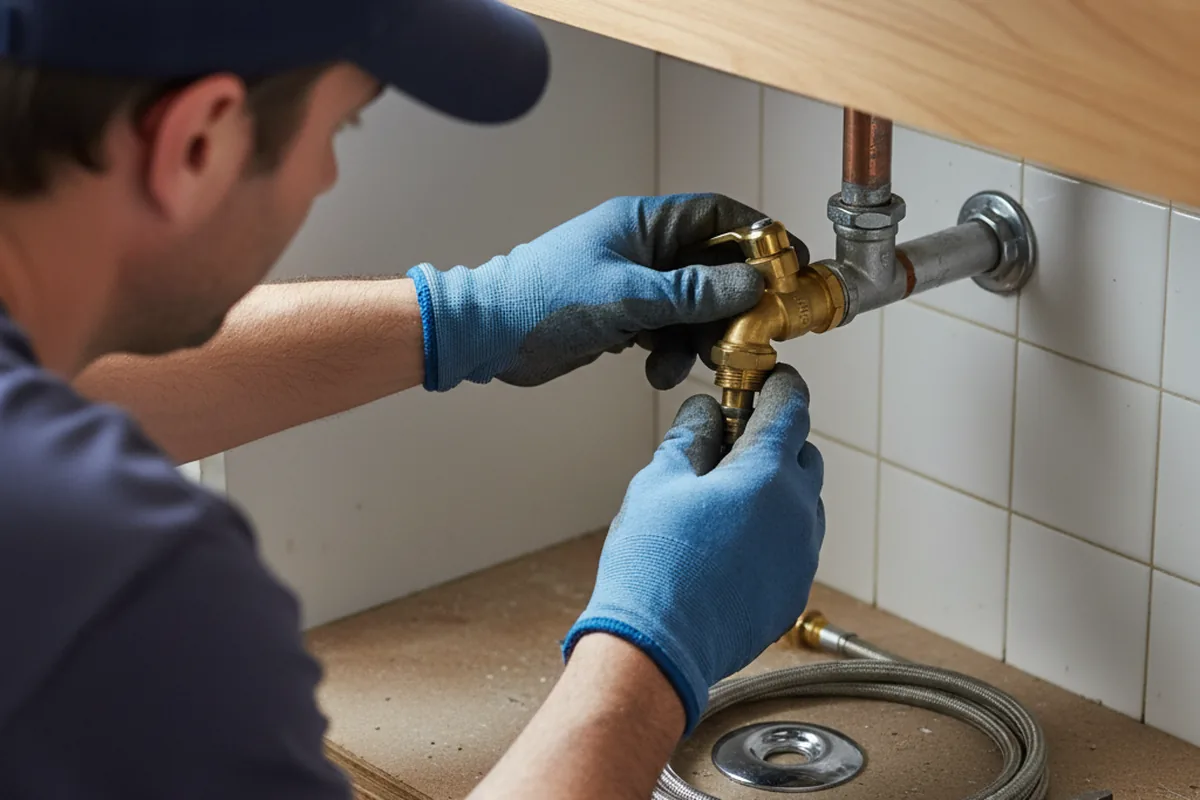 Shutoff valve and fitting work during Emergency Plumbing in Millbury
